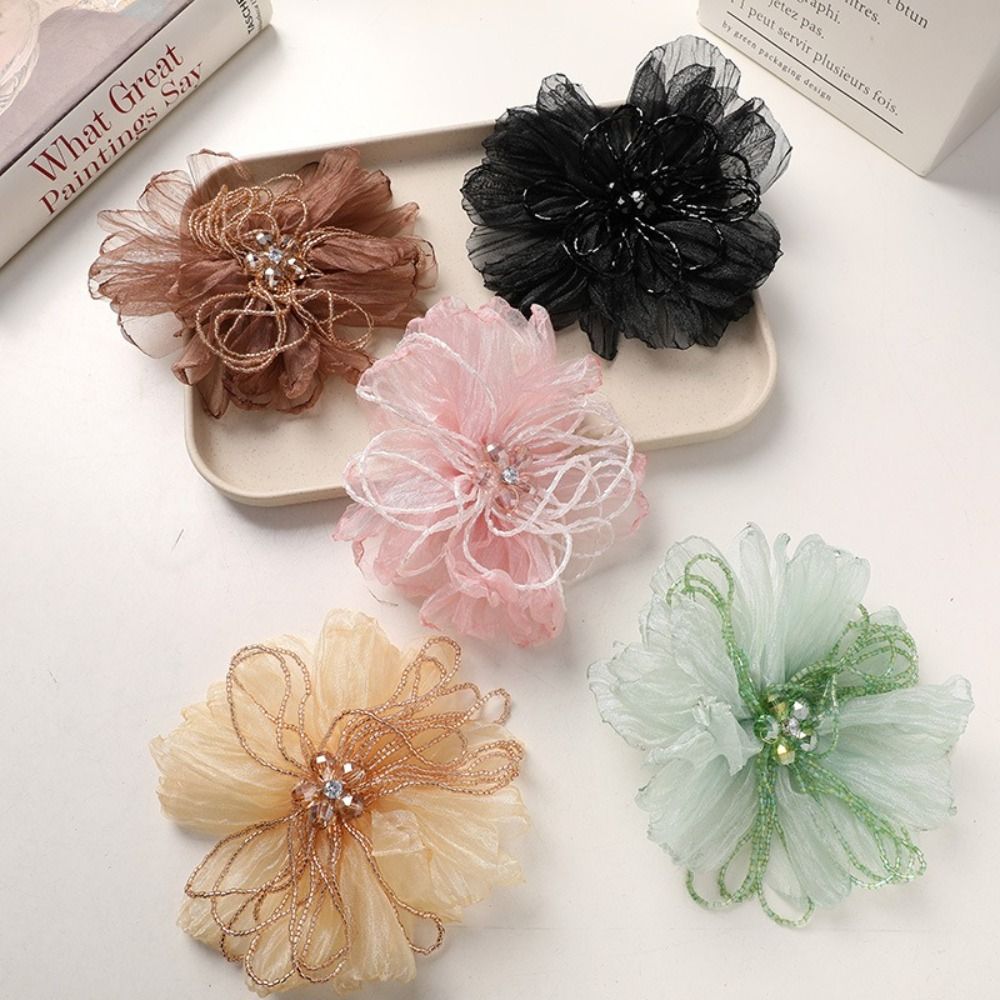 オーガンザ生地の花柄パッチ、クリスタル装飾、繊細なデザインの - Crystal Mesh Fabric のレビューと価格