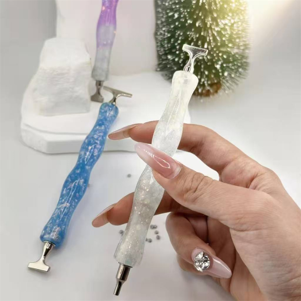 新しい波状樹脂製ダイヤモンドペインティングペン、ネジ式光沢ポ - Embroidery Embellishments のレビューと価格