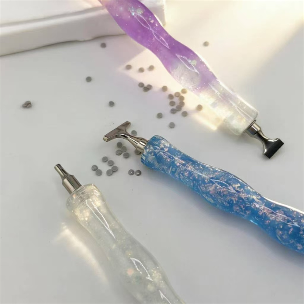 新しい波状樹脂製ダイヤモンドペインティングペン、ネジ式光沢ポ - Embroidery Embellishments のレビューと価格