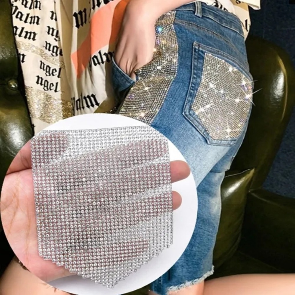 装飾用の豪華なラインストーンパッチ,衣類用のクリスタル,プリ - Hotfix Rhinestone Sheet のレビューと価格