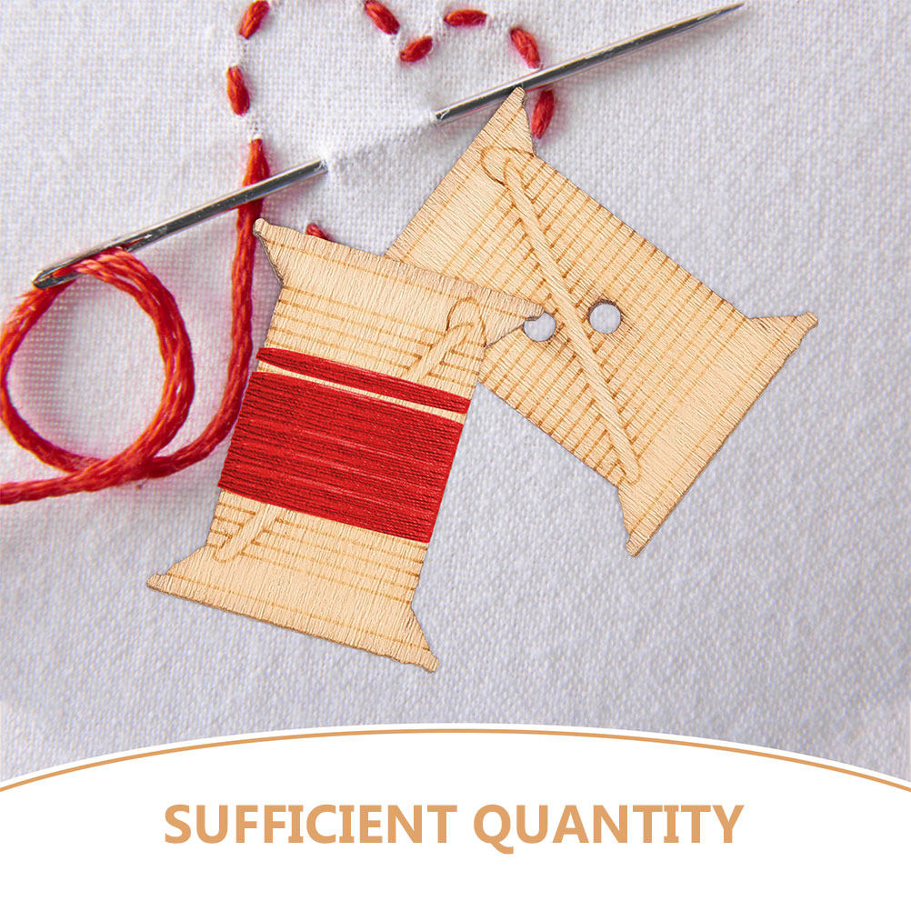 100個入り 木製刺繍糸ボビン 糸巻きカード 天然素朴な巻き - Embroidery Embellishments のレビューと価格